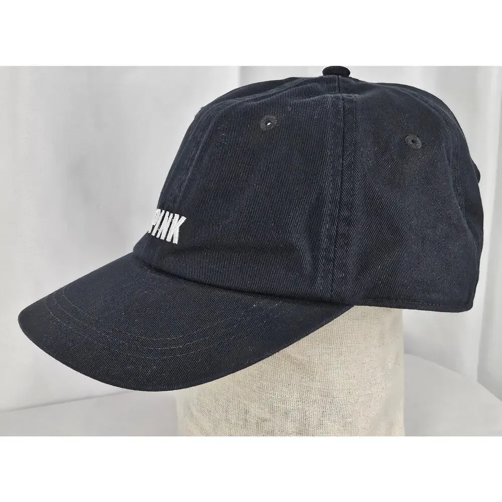 VS PINK BLACK BASEBALL CAP – WHITE EMBROIDERY – ADJUSTABLE STRAP – STREETWEAR
